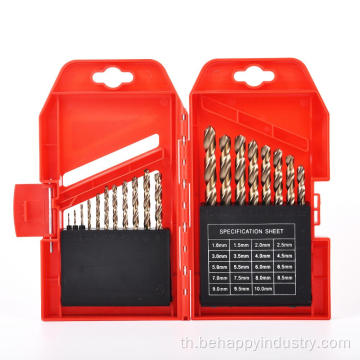 19 ชิ้น HSS Twist Drill Bits